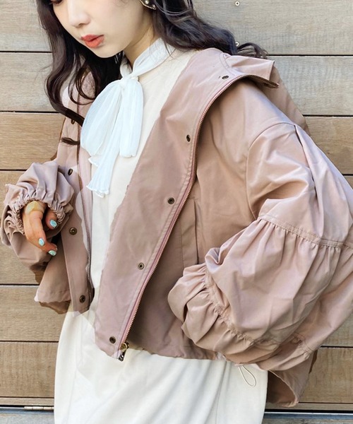 apres jour（アプレジュール）の「袖デザインマウンパ【ZOZOTOWN限定アイテム】（ブルゾン・レディース・ブラック/サックスブルー/ピンクベージュ/ライトベージュ・フリー）」の7枚目の写真