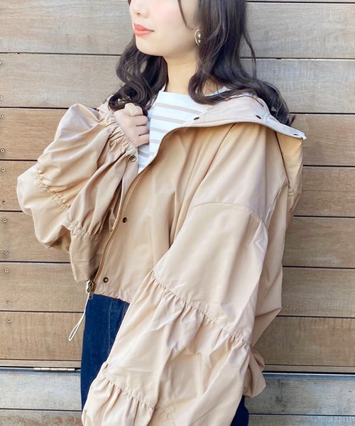 apres jour（アプレジュール）の「袖デザインマウンパ【ZOZOTOWN限定アイテム】（ブルゾン・レディース・ブラック/サックスブルー/ピンクベージュ/ライトベージュ・フリー）」の12枚目の写真