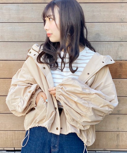 apres jour（アプレジュール）の「袖デザインマウンパ【ZOZOTOWN限定アイテム】（ブルゾン・レディース・ブラック/サックスブルー/ピンクベージュ/ライトベージュ・フリー）」の11枚目の写真