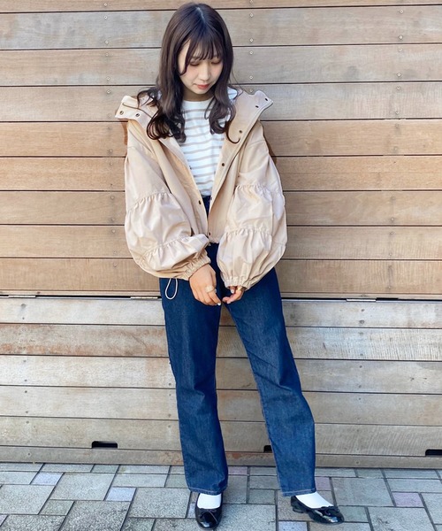 apres jour（アプレジュール）の「袖デザインマウンパ【ZOZOTOWN限定アイテム】（ブルゾン・レディース・ブラック/サックスブルー/ピンクベージュ/ライトベージュ・フリー）」の15枚目の写真