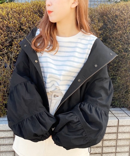 apres jour（アプレジュール）の「袖デザインマウンパ【ZOZOTOWN限定アイテム】（ブルゾン・レディース・ブラック/サックスブルー/ピンクベージュ/ライトベージュ・フリー）」の16枚目の写真