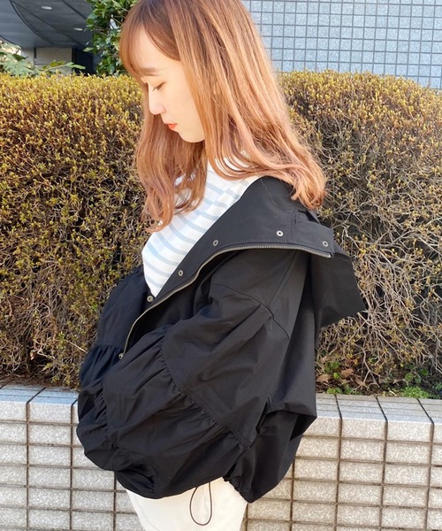 apres jour（アプレジュール）の「袖デザインマウンパ【ZOZOTOWN限定アイテム】（ブルゾン・レディース・ブラック/サックスブルー/ピンクベージュ/ライトベージュ・フリー）」の17枚目の写真