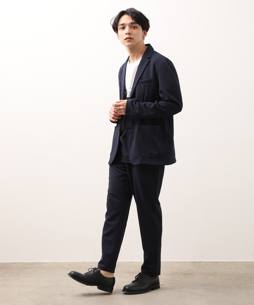 JUNRED(ジュンレッド)の「ウェーブワッフルカットジャケット(テーラードジャケット・メンズ・ブラック/ネイビー・LL/M/L)」の15枚目の写真