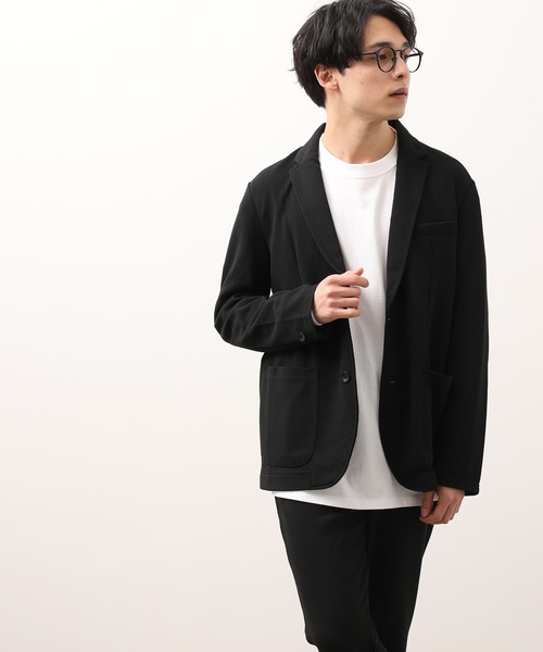 JUNRED(ジュンレッド)の「ウェーブワッフルカットジャケット(テーラードジャケット・メンズ・ブラック/ネイビー・LL/M/L)」の13枚目の写真
