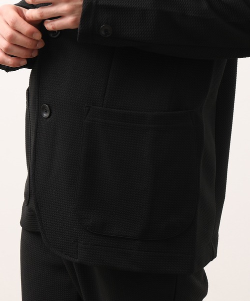 JUNRED(ジュンレッド)の「ウェーブワッフルカットジャケット(テーラードジャケット・メンズ・ブラック/ネイビー・LL/M/L)」の11枚目の写真