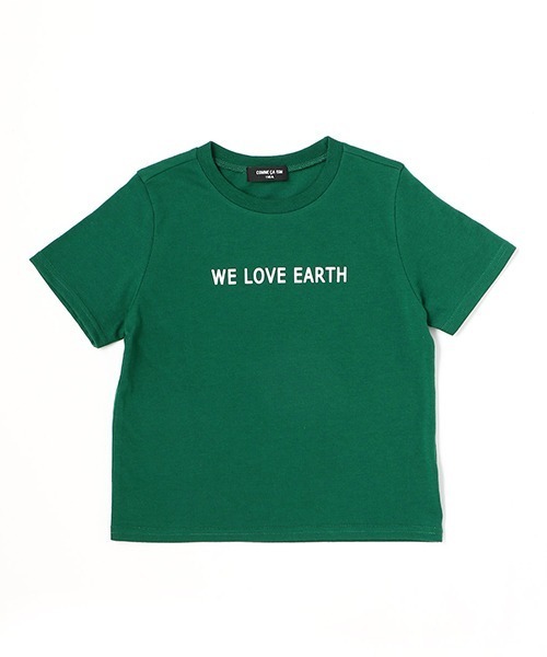 COMME CA ISM(コムサイズム)の「WE LOVE EARTH プリント半袖Tシャツ(Tシャツ/カットソー・キッズ・ホワイト/ブラック/ブルー/グリーン・110cm/120cm)」の3枚目の写真
