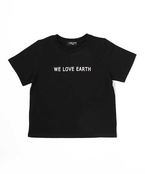 COMME CA ISM(コムサイズム)の「WE LOVE EARTH プリント半袖Tシャツ(Tシャツ/カットソー・キッズ・ホワイト/ブラック/ブルー/グリーン・110cm/120cm)」の1枚目の写真