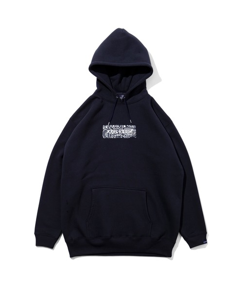 APPLEBUM(アップルバム)の「Bandanna Box Logo Sweat Parka(パーカー・メンズ・ネイビー・MEDIUM/LARGE/X-LARGE/XX-LARGE/SMALL)」の1枚目の写真