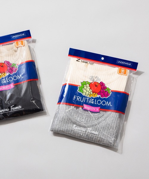 FRUIT OF THE LOOM（フルーツオブザルーム）の「30/綿100%リブタンクトップ２pパック / シンプル / ２点セット（タンクトップ・レディース・ベージュ/アイボリー・S/M）」の4枚目の写真