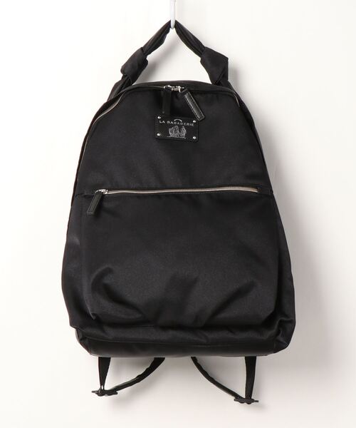 LA BAGAGERIE（ラバガジェリー）の「【復刻リニューアル】リボン持ち手リュックサック（バックパック/リュック・レディース・ブラック/グレー/ベージュ/ネイビー/シルバー・FREE）」の2枚目の写真