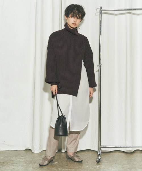 titivate（ティティベイト）の「ｽﾘｯﾄﾃﾞｻﾞｲﾝﾆｯﾄ（ニット/セーター・レディース・ライトグレー/ブラック/ブルー/パープル系その他/ライトベージュ/チャコール・S/M）」の15枚目の写真