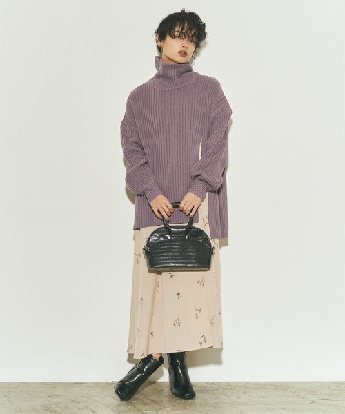 titivate（ティティベイト）の「ｽﾘｯﾄﾃﾞｻﾞｲﾝﾆｯﾄ（ニット/セーター・レディース・ライトグレー/ブラック/ブルー/パープル系その他/ライトベージュ/チャコール・S/M）」の10枚目の写真