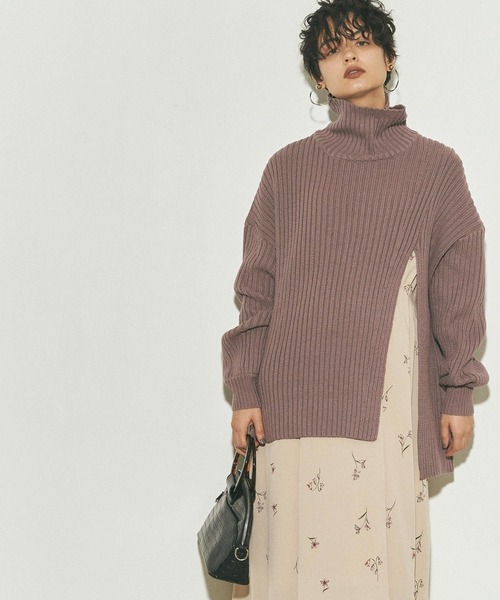 titivate（ティティベイト）の「ｽﾘｯﾄﾃﾞｻﾞｲﾝﾆｯﾄ（ニット/セーター・レディース・ライトグレー/ブラック/ブルー/パープル系その他/ライトベージュ/チャコール・S/M）」の20枚目の写真