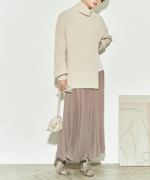 titivate（ティティベイト）の「ｽﾘｯﾄﾃﾞｻﾞｲﾝﾆｯﾄ（ニット/セーター・レディース・ライトグレー/ブラック/ブルー/パープル系その他/ライトベージュ/チャコール・S/M）」の17枚目の写真