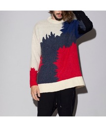 【NO ID.】Slub Knit Multi Switch Pullover / スラブ ニット マルチ 切替 プルオーバー
