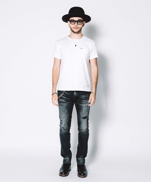 CRIMIE(クライミー)の「SHORT SLEEVE BOX LOGO POCKET T SHIRT(Tシャツ/カットソー・メンズ・ホワイト/ブラック・S/M/L/XL/XXL)」の4枚目の写真
