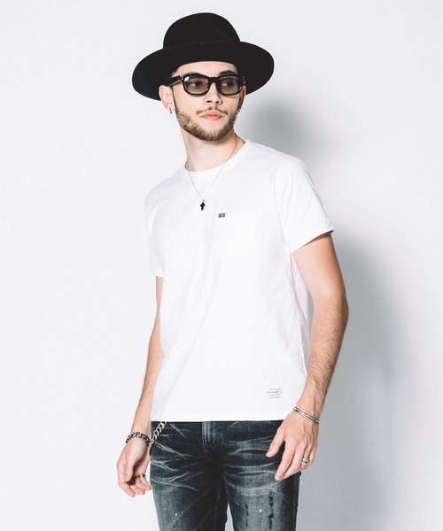 CRIMIE(クライミー)の「SHORT SLEEVE BOX LOGO POCKET T SHIRT(Tシャツ/カットソー・メンズ・ホワイト/ブラック・S/M/L/XL/XXL)」の3枚目の写真