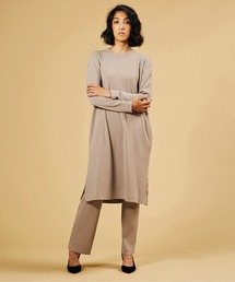 ダブルスタンダードクロージング×ESSENTIAL ワンピース ベージュ ESSENTIAL / タフタフード付きワンピース(SALE) DRESS Night