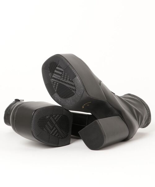 LOVEHUNTER（ラブハンター）の「LOVEHUNTER / スクエアトゥ厚底ジップアップストレッチヒールブーツ(1535)（ブーツ・レディース・ブラック/ブラック系その他/アイボリー/ダークブラウン/シルバー・L/M/LL/S/3L/SS）」の7枚目の写真