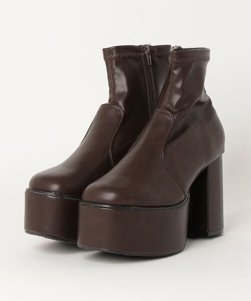 BALENCIAGA 20aw スクエアトゥ ブーツ 最終価格☆Balenciaga／BBロゴ／レザーサイドゴアブーツ