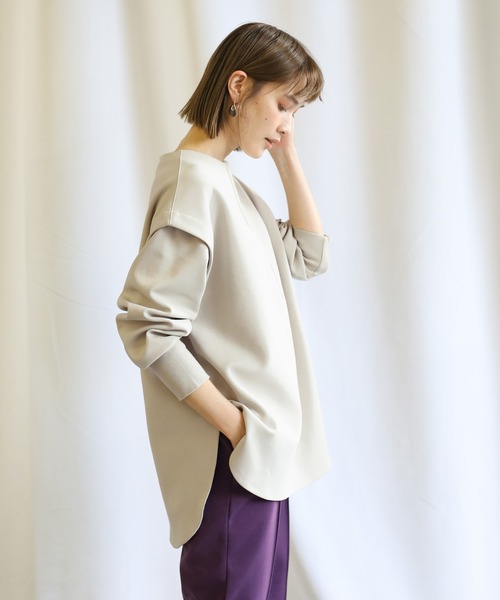 select MOCA(セレクトモカ)の「2021 SS フロントホックダンボールニットプルオーバー(Tシャツ/カットソー・レディース・ブラウン/ライトカーキ/ライトベージュ/チャコール・FREE)」の15枚目の写真
