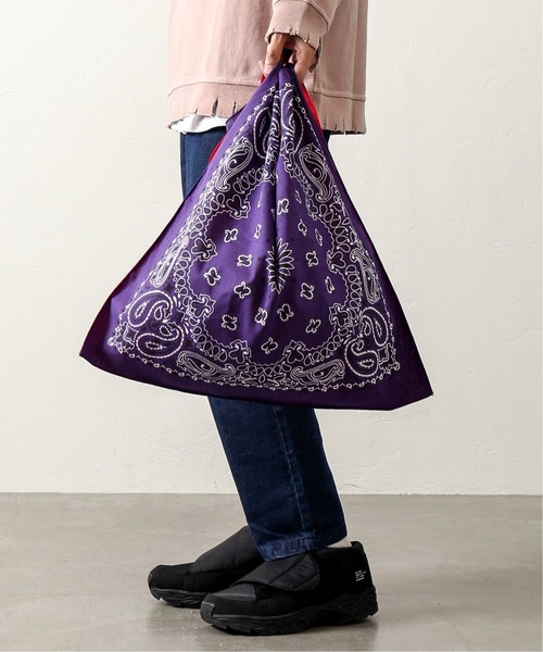 HAV-A-HANK（ハバハンク ）の「【 HAV-A-HANKfor relume / ハバハンク】別注バンダナバック（トートバッグ・メンズ・ブラック/ブラウン/グリーン/ネイビー/パープル/イエロー・FREE）」の5枚目の写真