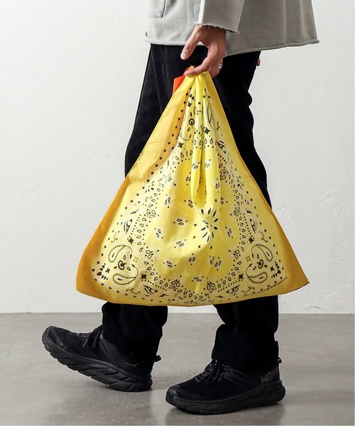 HAV-A-HANK（ハバハンク ）の「【 HAV-A-HANKfor relume / ハバハンク】別注バンダナバック（トートバッグ・メンズ・ブラック/ブラウン/グリーン/ネイビー/パープル/イエロー・FREE）」の6枚目の写真