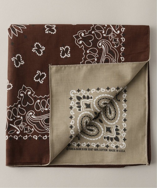 HAV-A-HANK（ハバハンク ）の「【 HAV-A-HANKfor relume / ハバハンク】別注バンダナバック（トートバッグ・メンズ・ブラック/ブラウン/グリーン/ネイビー/パープル/イエロー・FREE）」の21枚目の写真