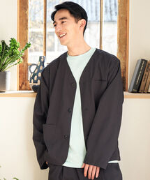 B:MING by BEAMS | B:MING by BEAMS / ドットエア(R) ノーカラーラペル ジャケット(セットアップ対応)(ノーカラージャケット)