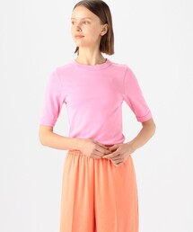 TOMORROWLAND  | シルキーフライス ハーフスリーブプルオーバー(Tシャツ/カットソー)