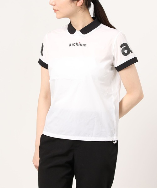 archivio(アルチビオ)の「ゴルフプルオーバー(H)(Tシャツ/カットソー・レディース・ホワイト/グレー/ブラック/レッド・M/L/S)」の2枚目の写真