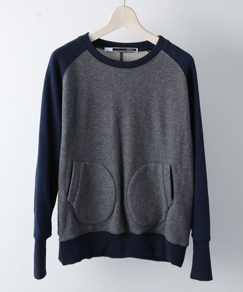 sakayori（サカヨリ）の「【sakayori.】スウェット裏毛リバーシブルプルオーバー（スウェット・レディース・チャコールグレー/ホワイト・38）」の2枚目の写真