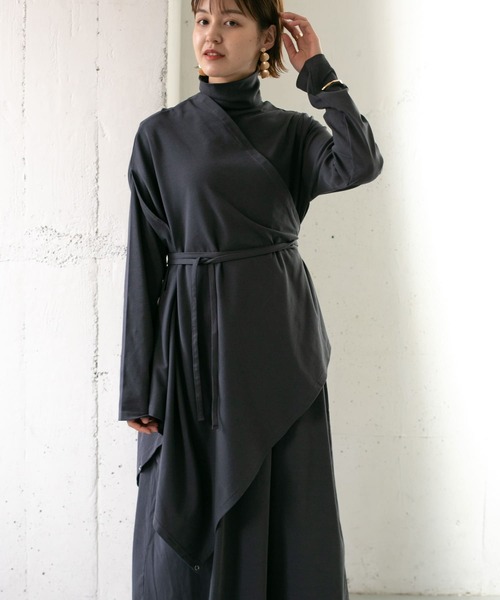 KBF（ケイビーエフ）の「マルチWAYアンサンブルワンピース（ワンピース・レディース・ブルー/チャコールグレー/アイボリー・ONE）」の8枚目の写真