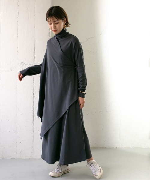 KBF（ケイビーエフ）の「マルチWAYアンサンブルワンピース（ワンピース・レディース・ブルー/チャコールグレー/アイボリー・ONE）」の11枚目の写真