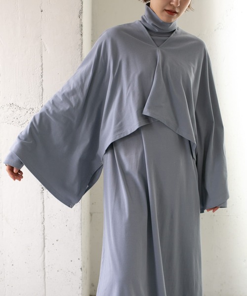 KBF（ケイビーエフ）の「マルチWAYアンサンブルワンピース（ワンピース・レディース・ブルー/チャコールグレー/アイボリー・ONE）」の5枚目の写真