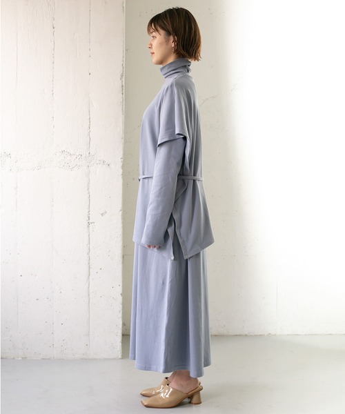 KBF（ケイビーエフ）の「マルチWAYアンサンブルワンピース（ワンピース・レディース・ブルー/チャコールグレー/アイボリー・ONE）」の16枚目の写真