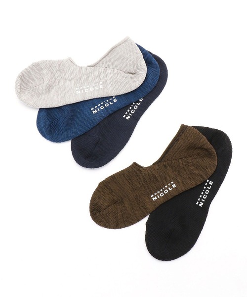 MONSIEUR NICOLE（ムッシュニコル）の「カノコステップインソックス（ソックス/靴下・メンズ・グレー/ブラック/ネイビー/ブラウン/ブルー・FREE）」の6枚目の写真