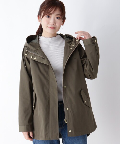 pink adobe（ピンクアドベ）の「◆【M-LL/撥水加工】ツイルマウンテンパーカー（ブルゾン・レディース・カーキ/ネイビー/キャメル・38/42/40）」の2枚目の写真
