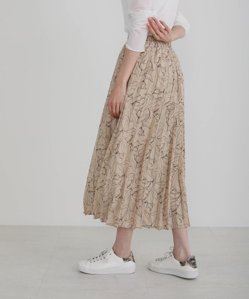 Bou Jeloud（ブージュルード）の「アートフラワープリーツスカート（スカート・レディース・ブラック/ベージュ/ブルー・FREE）」の17枚目の写真