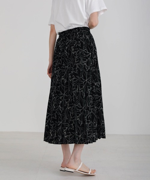 Bou Jeloud（ブージュルード）の「アートフラワープリーツスカート（スカート・レディース・ブラック/ベージュ/ブルー・FREE）」の19枚目の写真