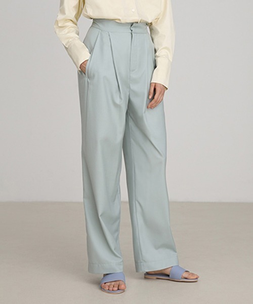 UNSPOKEN（アンスポクン）の「【UNSPOKEN】Mint green slacks pants FAZ19299chw（スラックス・レディース・ライトグリーン・L/M/S）」の4枚目の写真