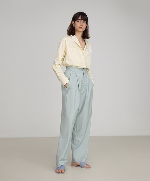 UNSPOKEN（アンスポクン）の「【UNSPOKEN】Mint green slacks pants FAZ19299chw（スラックス・レディース・ライトグリーン・L/M/S）」の5枚目の写真
