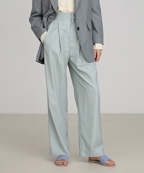 UNSPOKEN（アンスポクン）の「【UNSPOKEN】Mint green slacks pants FAZ19299chw（スラックス・レディース・ライトグリーン・L/M/S）」の6枚目の写真