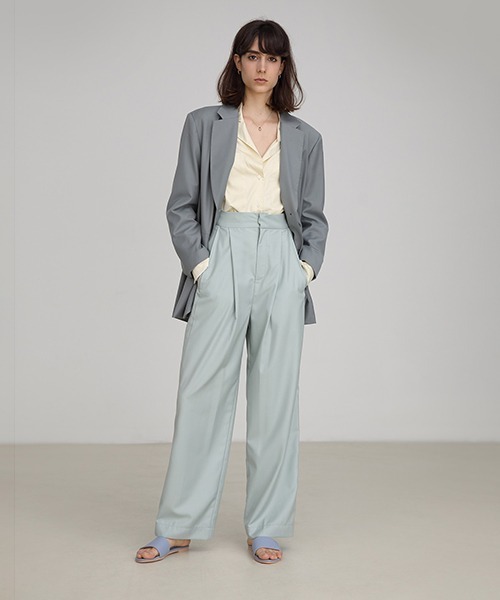 UNSPOKEN（アンスポクン）の「【UNSPOKEN】Mint green slacks pants FAZ19299chw（スラックス・レディース・ライトグリーン・L/M/S）」の7枚目の写真