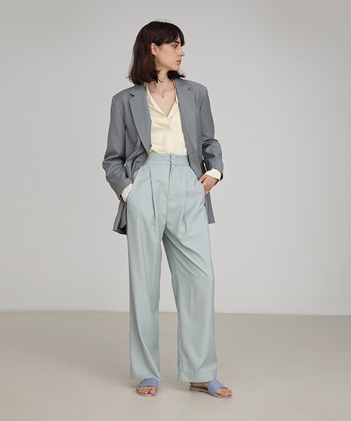 UNSPOKEN（アンスポクン）の「【UNSPOKEN】Mint green slacks pants FAZ19299chw（スラックス・レディース・ライトグリーン・L/M/S）」の9枚目の写真