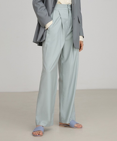 UNSPOKEN（アンスポクン）の「【UNSPOKEN】Mint green slacks pants FAZ19299chw（スラックス・レディース・ライトグリーン・L/M/S）」の10枚目の写真