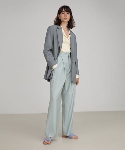 UNSPOKEN（アンスポクン）の「【UNSPOKEN】Mint green slacks pants FAZ19299chw（スラックス・レディース・ライトグリーン・L/M/S）」の11枚目の写真