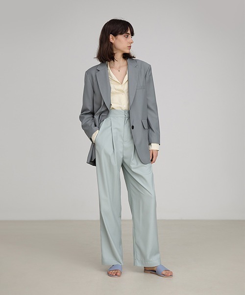 UNSPOKEN（アンスポクン）の「【UNSPOKEN】Mint green slacks pants FAZ19299chw（スラックス・レディース・ライトグリーン・L/M/S）」の12枚目の写真