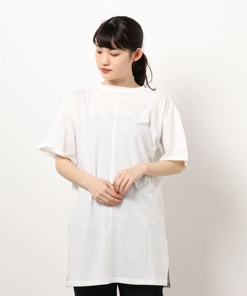 NICOLE white(ニコルホワイト)の「メッシュベスト&5分袖Tシャツセット(Tシャツ/カットソー・レディース・オフホワイト/グリーン/ライトグレー・FREE)」の22枚目の写真