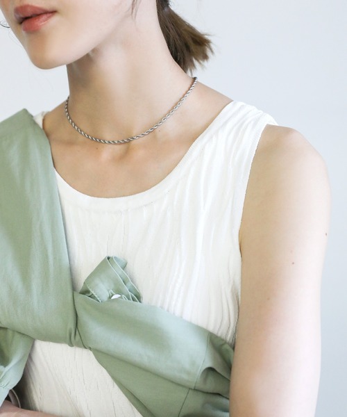 select MOCA（セレクトモカ）の「ツイストチェーンネックレス（ネックレス・レディース・シルバー/ゴールド・FREE）」の9枚目の写真